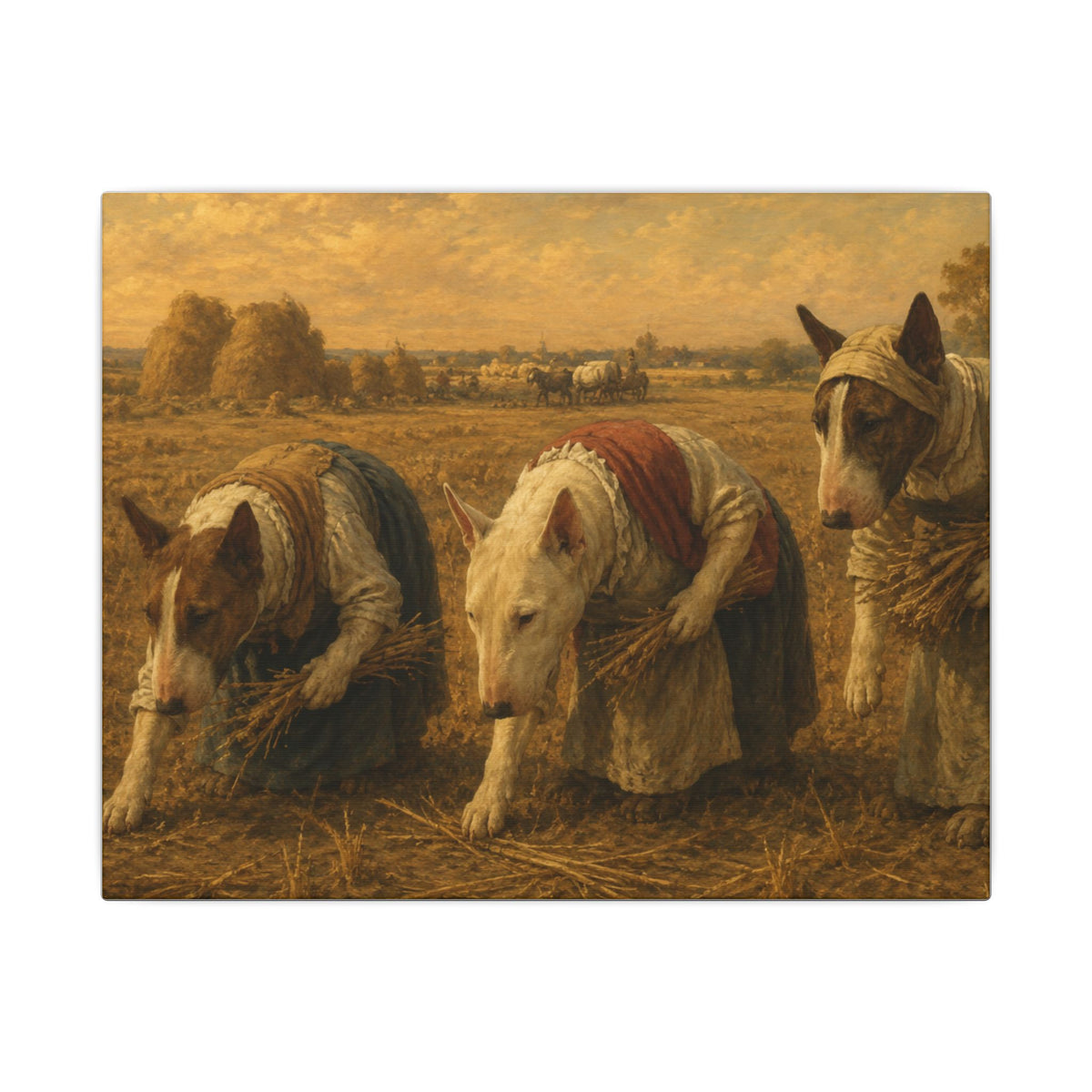 Bull Terrier The Gleaners — after Jean-Francois Millet, 1857 | Canvas
