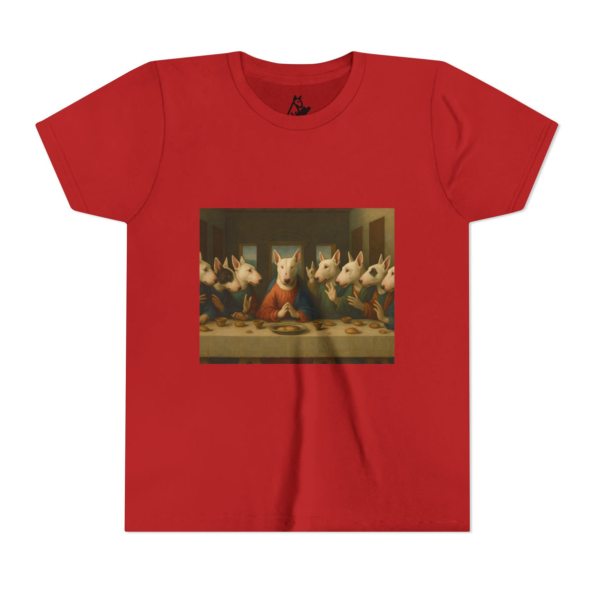 Bull Terrier The Last Supper — after Leonardo da Vinci, 1498 | Youth Tee