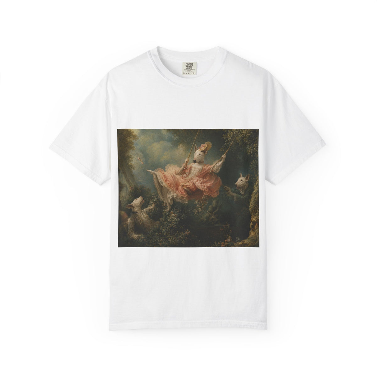 Bull Terrier The Swing — after Jean-Honore Fragonard, 1767 | Garment-Dyed Tee