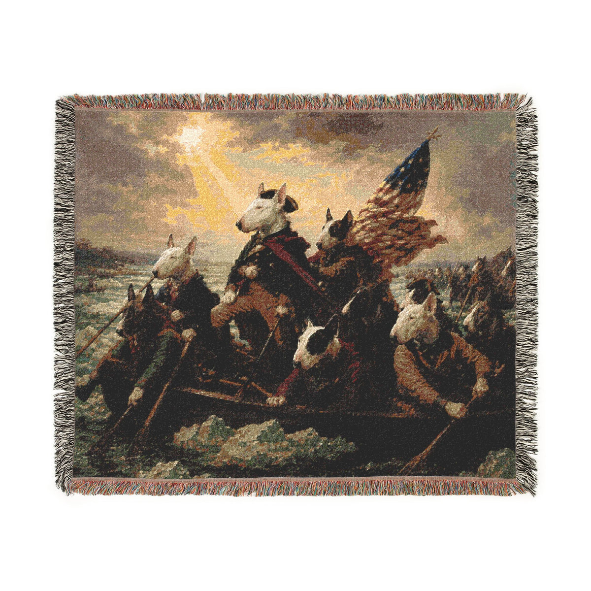 Bull Terrier Washington Crossing the Delaware — after Emanuel Leutze, 1851 | Blanket