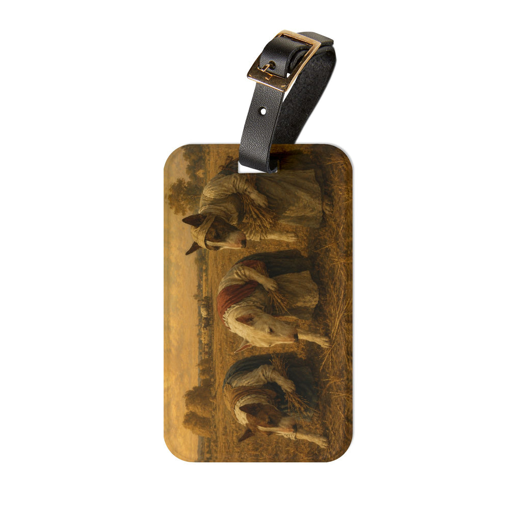 Bull Terrier The Gleaners — after Jean-Francois Millet, 1857 | Luggage Tag