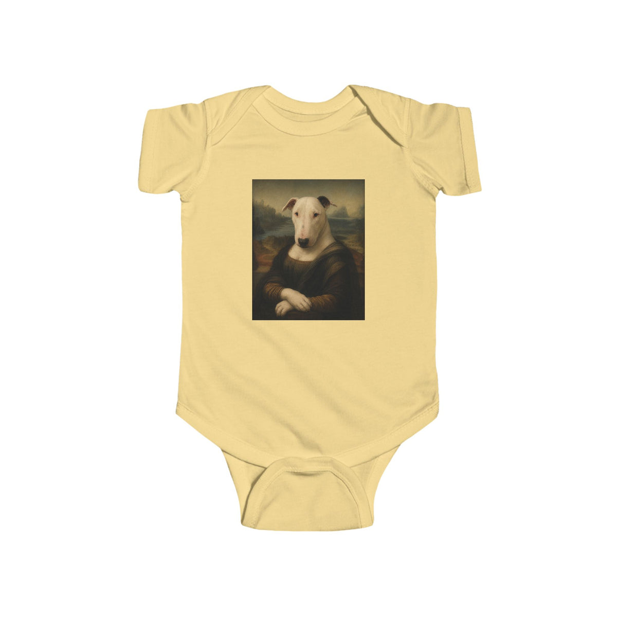 Bull Terrier Mona Lisa — after Leonardo da Vinci, c.1503 | Bodysuit