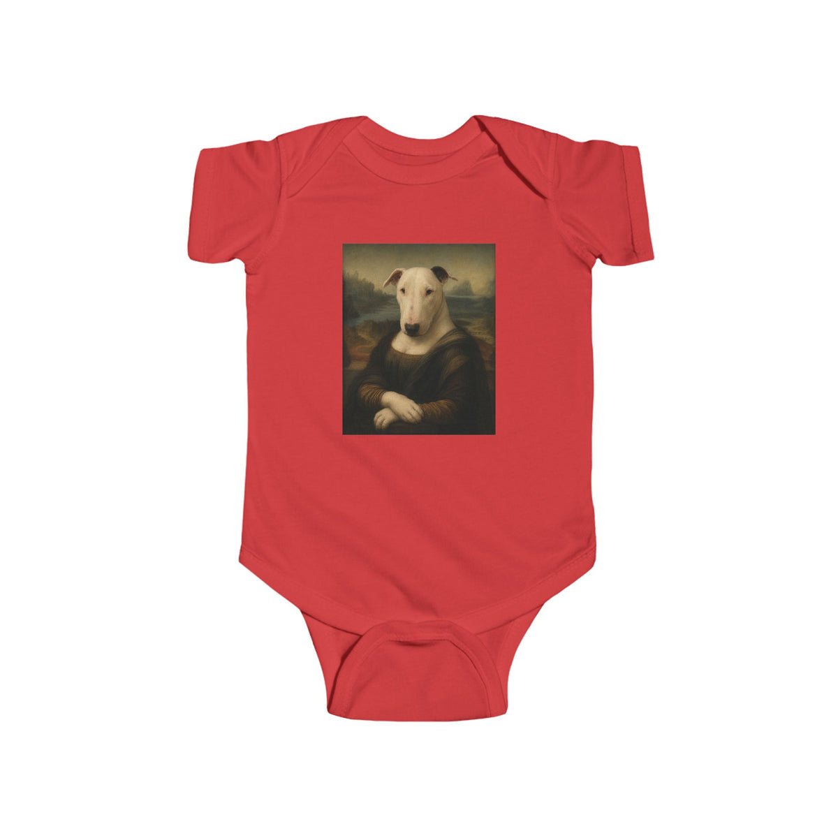 Bull Terrier Mona Lisa — after Leonardo da Vinci, c.1503 | Bodysuit