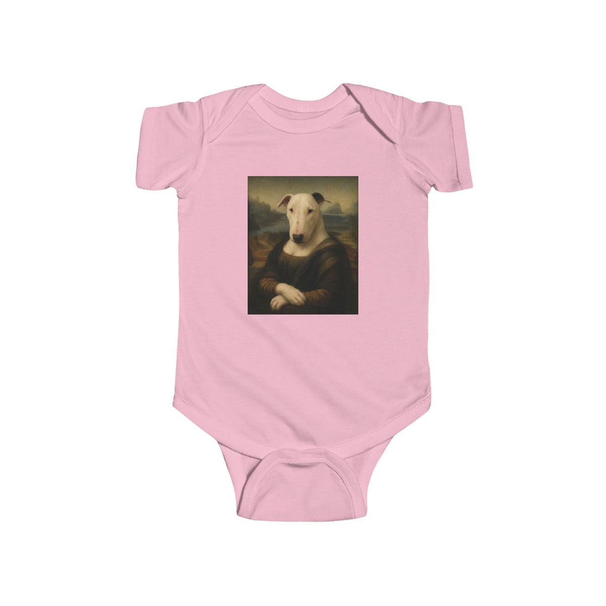 Bull Terrier Mona Lisa — after Leonardo da Vinci, c.1503 | Bodysuit