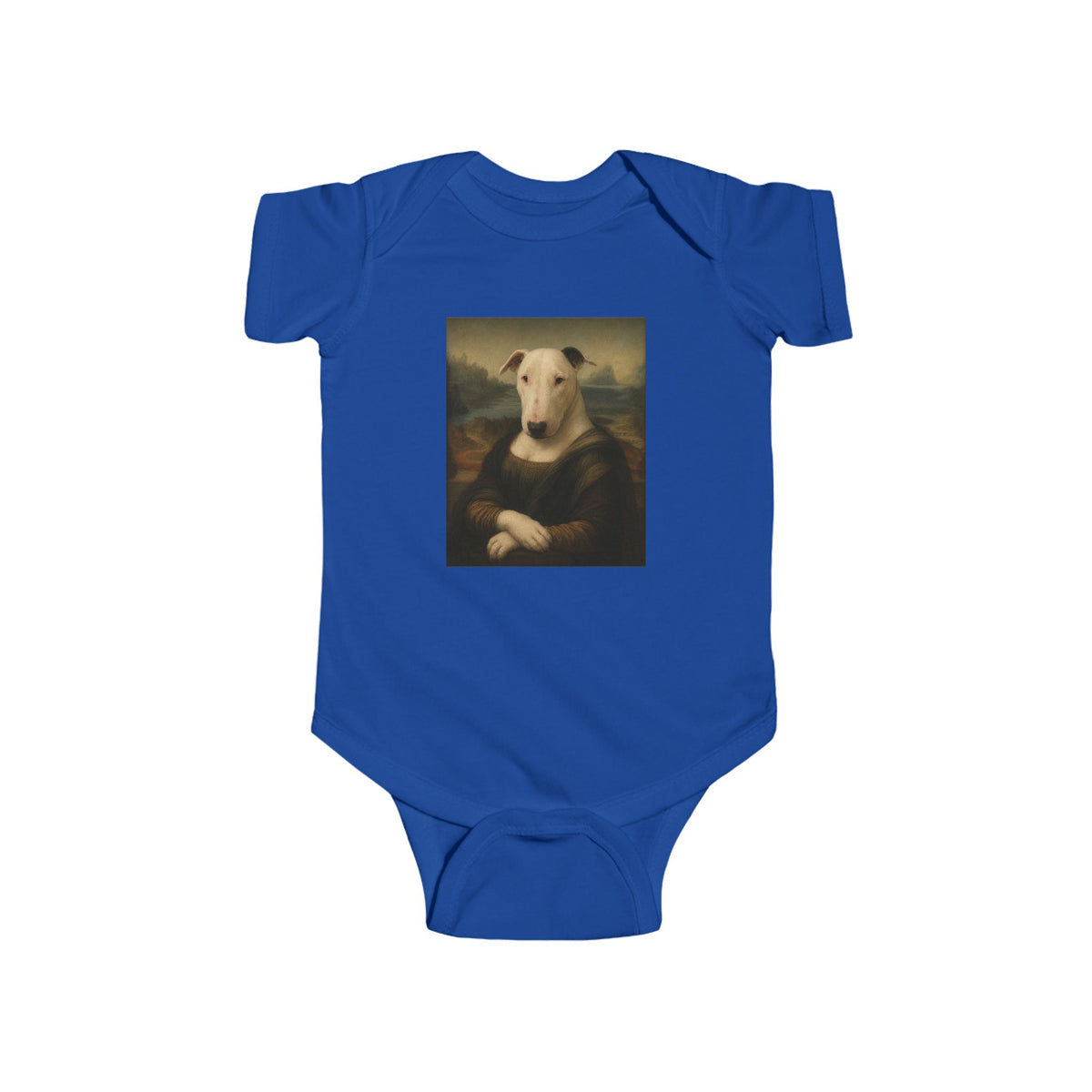 Bull Terrier Mona Lisa — after Leonardo da Vinci, c.1503 | Bodysuit
