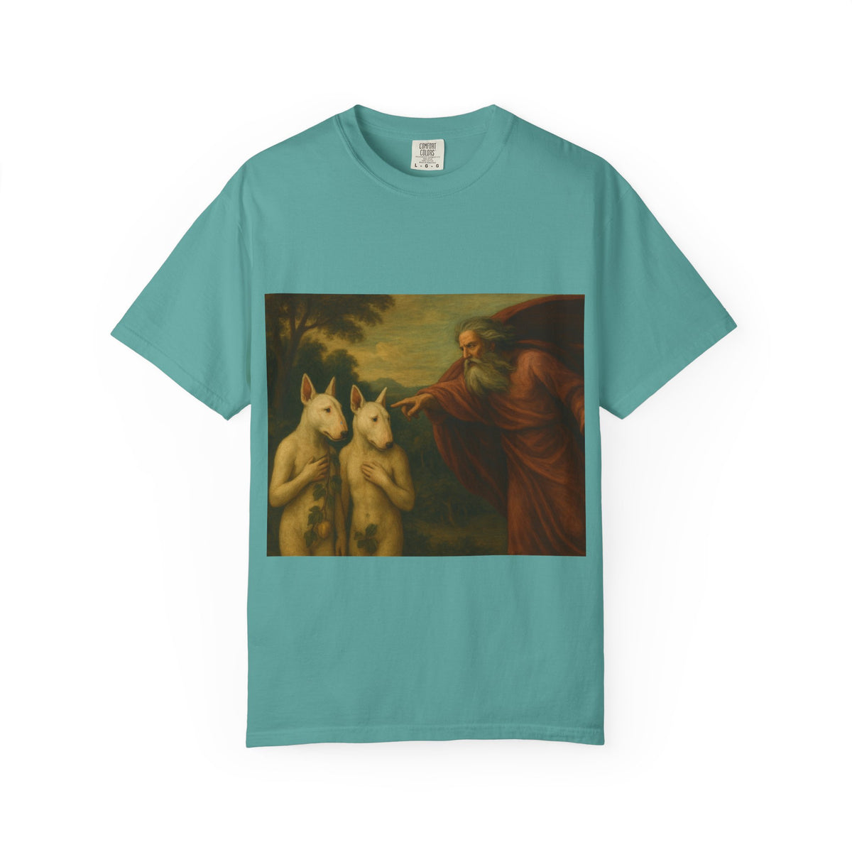 Bull Terrier The Rebuke of Adam and Eve — after Domenichino, 1626 | Garment-Dyed Tee