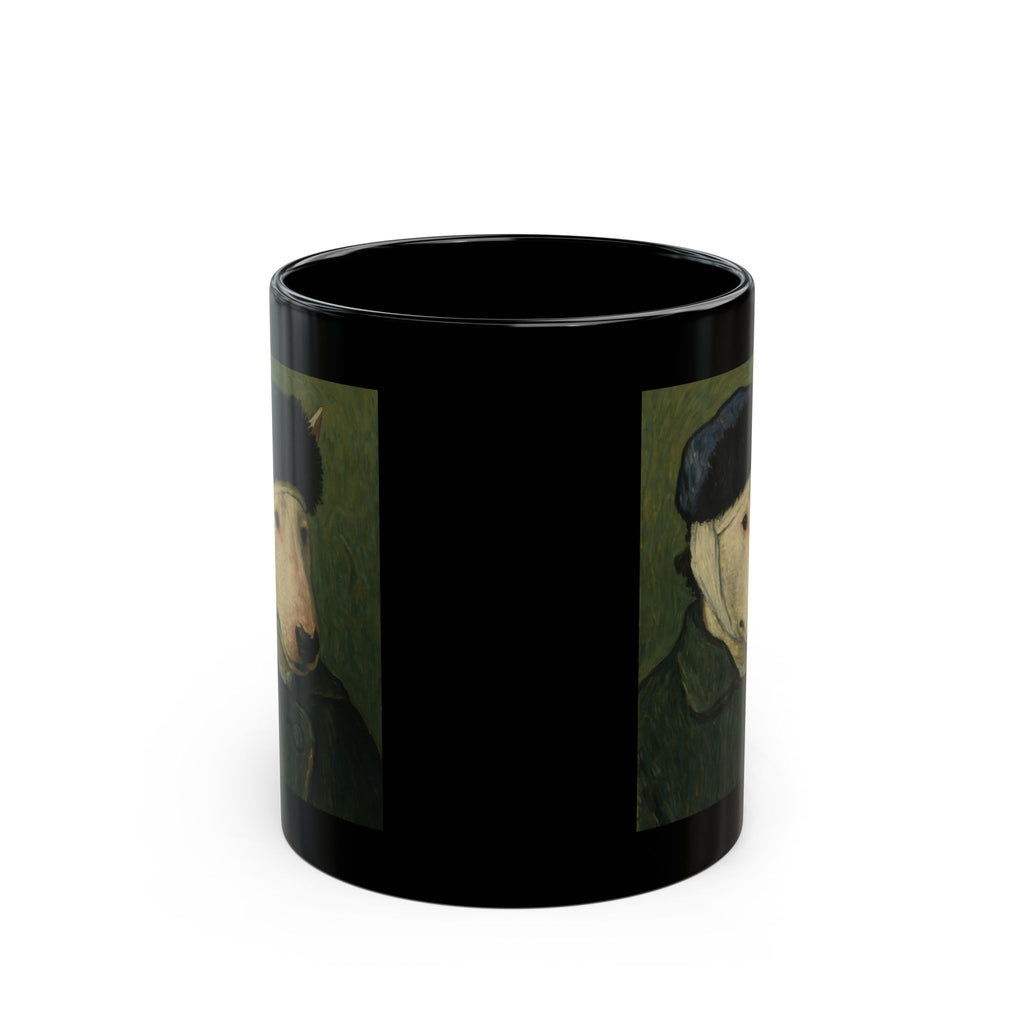 Bull Terrier Self Portrait Bandaged Ear — after Vincent van Gogh, 1889 | Mug (11oz, 15oz)
