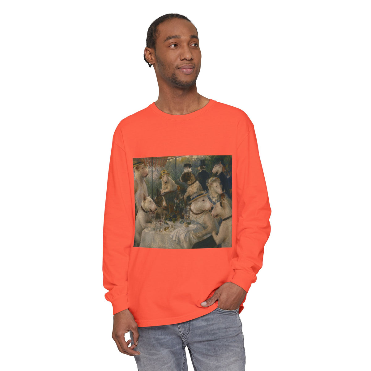 Bull Terrier Luncheon of the Boating Party — after Pierre-Auguste Renoir, 1881 | Long Sleeve