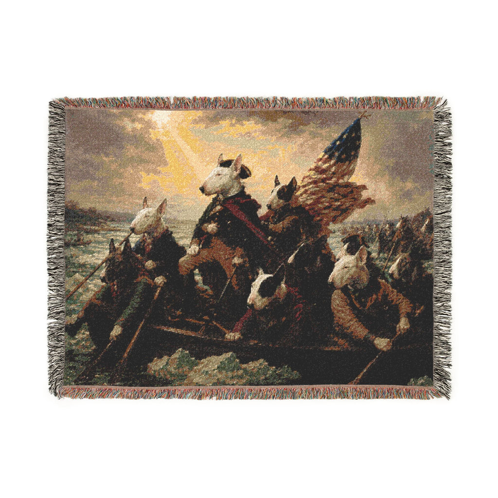 Bull Terrier Washington Crossing the Delaware — after Emanuel Leutze, 1851 | Blanket