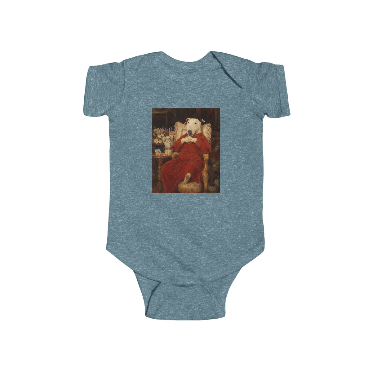 Bull Terrier A Happy Birthday — after Antonio Casanova y Estorach, c.1890 | Bodysuit