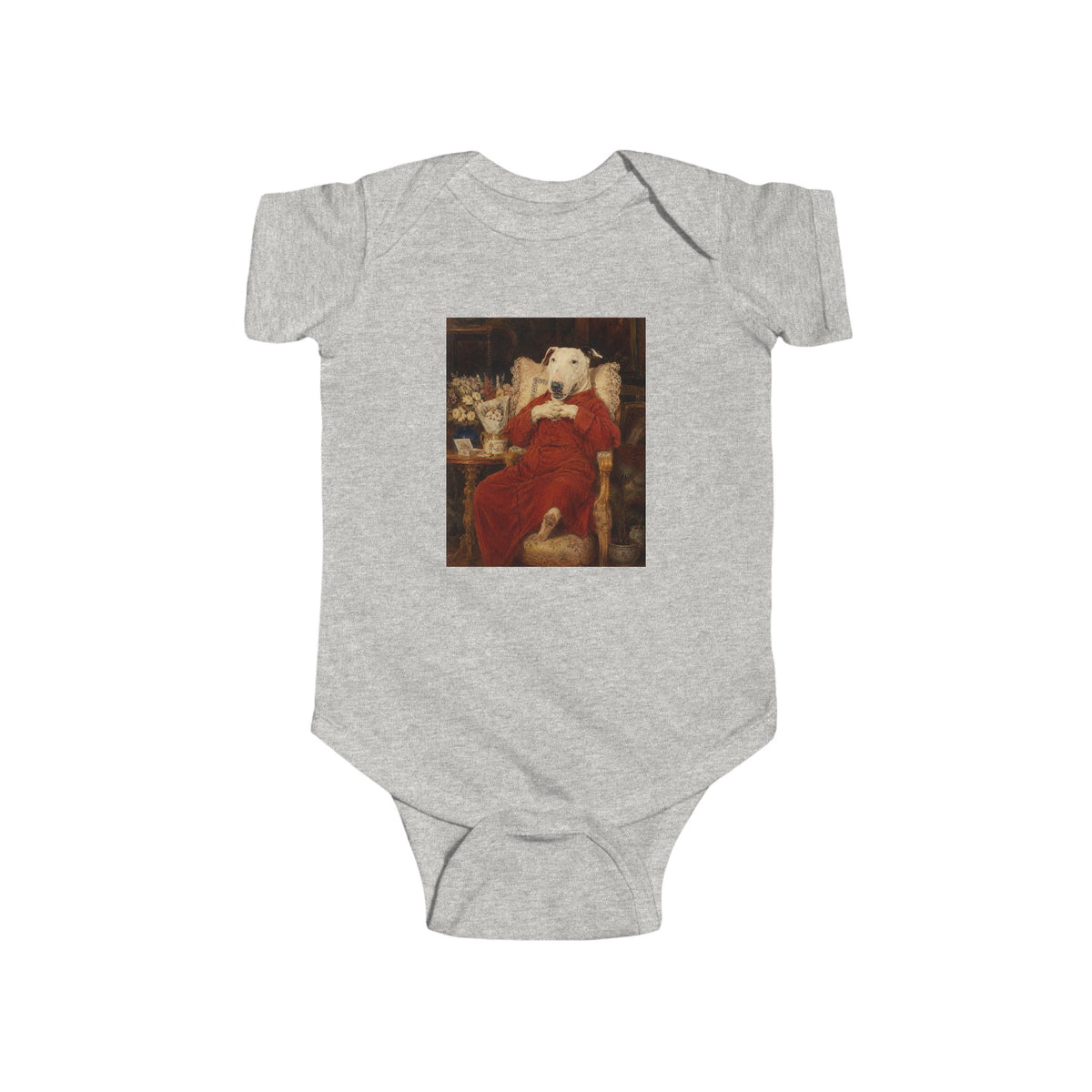 Bull Terrier A Happy Birthday — after Antonio Casanova y Estorach, c.1890 | Bodysuit