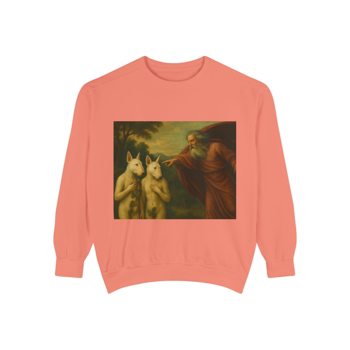 Bull Terrier The Rebuke of Adam and Eve — after Domenichino, 1626 | Crewneck