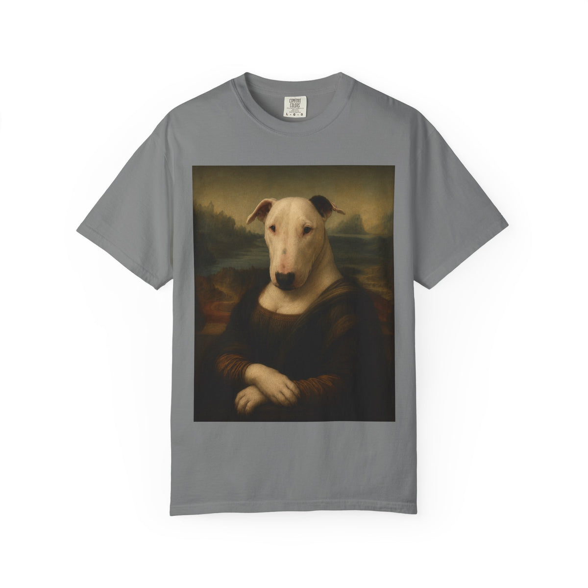 Bull Terrier Mona Lisa — after Leonardo da Vinci, c.1503 | Garment-Dyed Tee