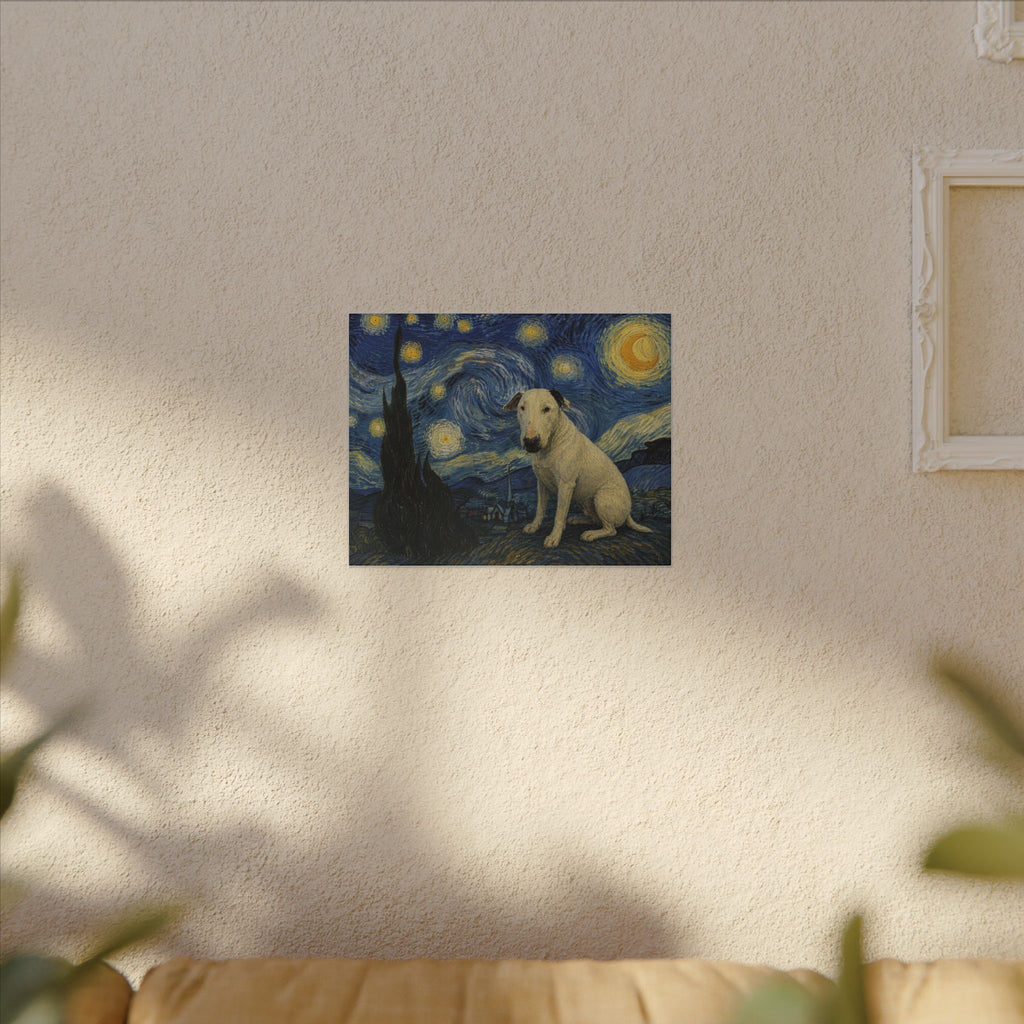Bull Terrier The Starry Night — after Vincent van Gogh, 1889 | Canvas