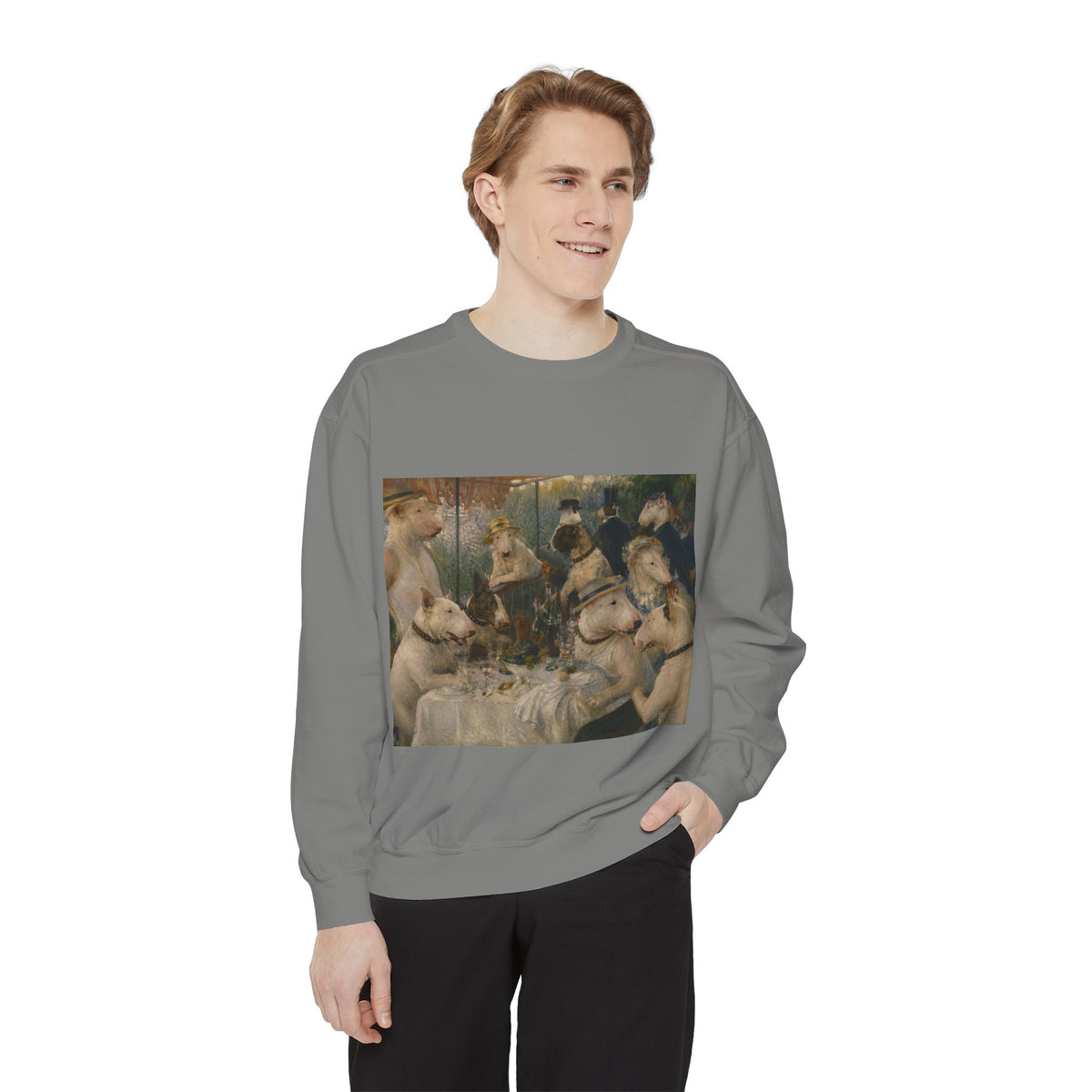 Bull Terrier Luncheon of the Boating Party — after Pierre-Auguste Renoir, 1881 | Crewneck