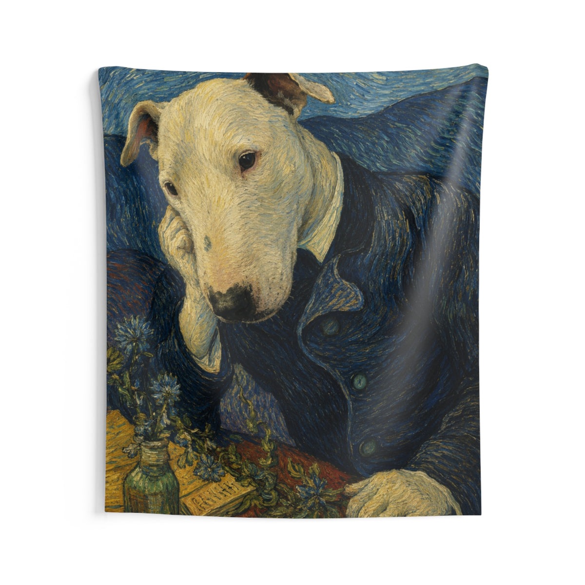 Bull Terrier Portrait of Doctor Gachet — after Vincent van Gogh, 1890 | Tapestry
