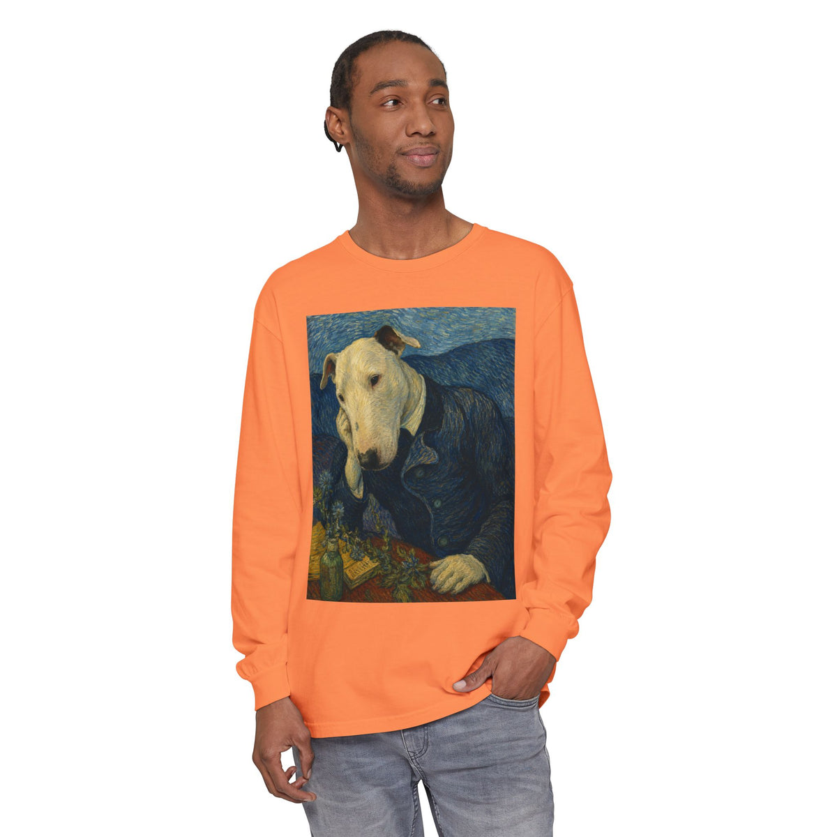 Bull Terrier Portrait of Doctor Gachet — after Vincent van Gogh, 1890 | Long Sleeve