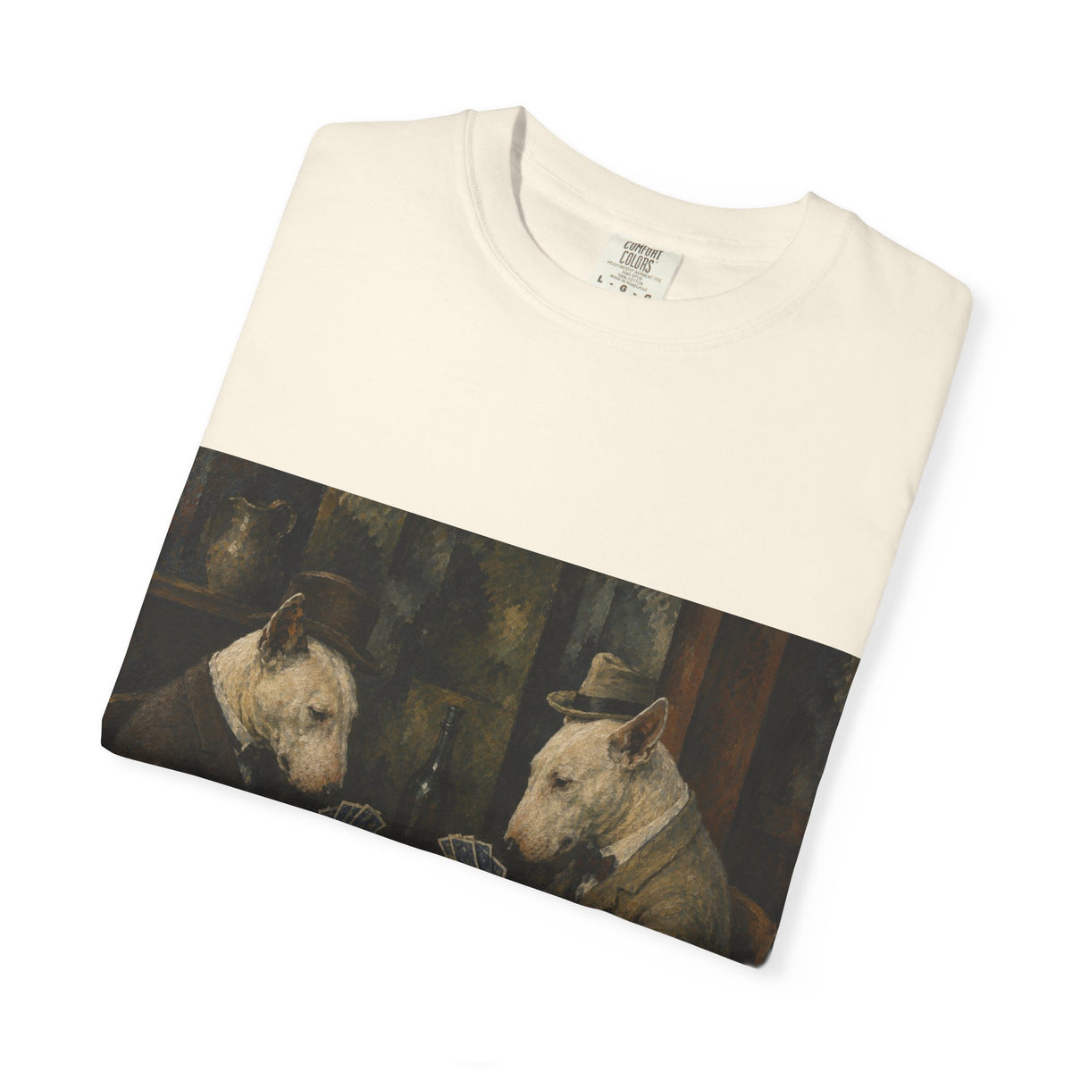 Bull Terrier The Card Players — after Paul Cezanne, c.1895 | Garment-Dyed Tee