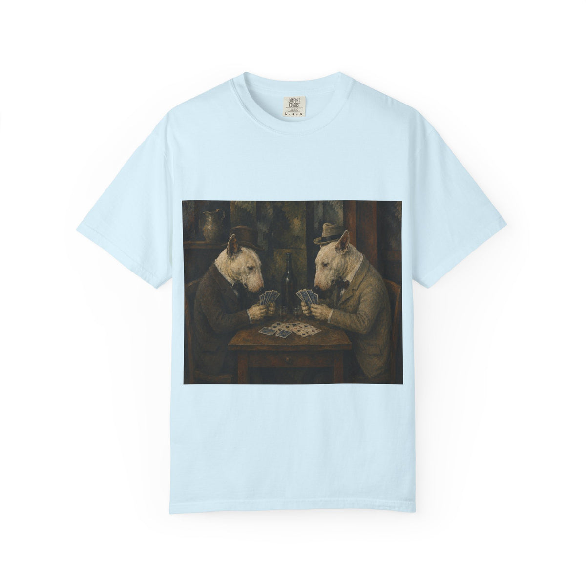 Bull Terrier The Card Players — after Paul Cezanne, c.1895 | Garment-Dyed Tee