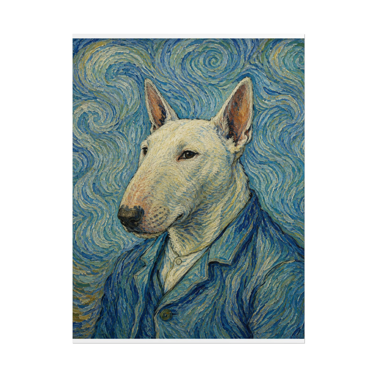Bull Terrier Self Portrait — after Vincent van Gogh, 1889 | Print