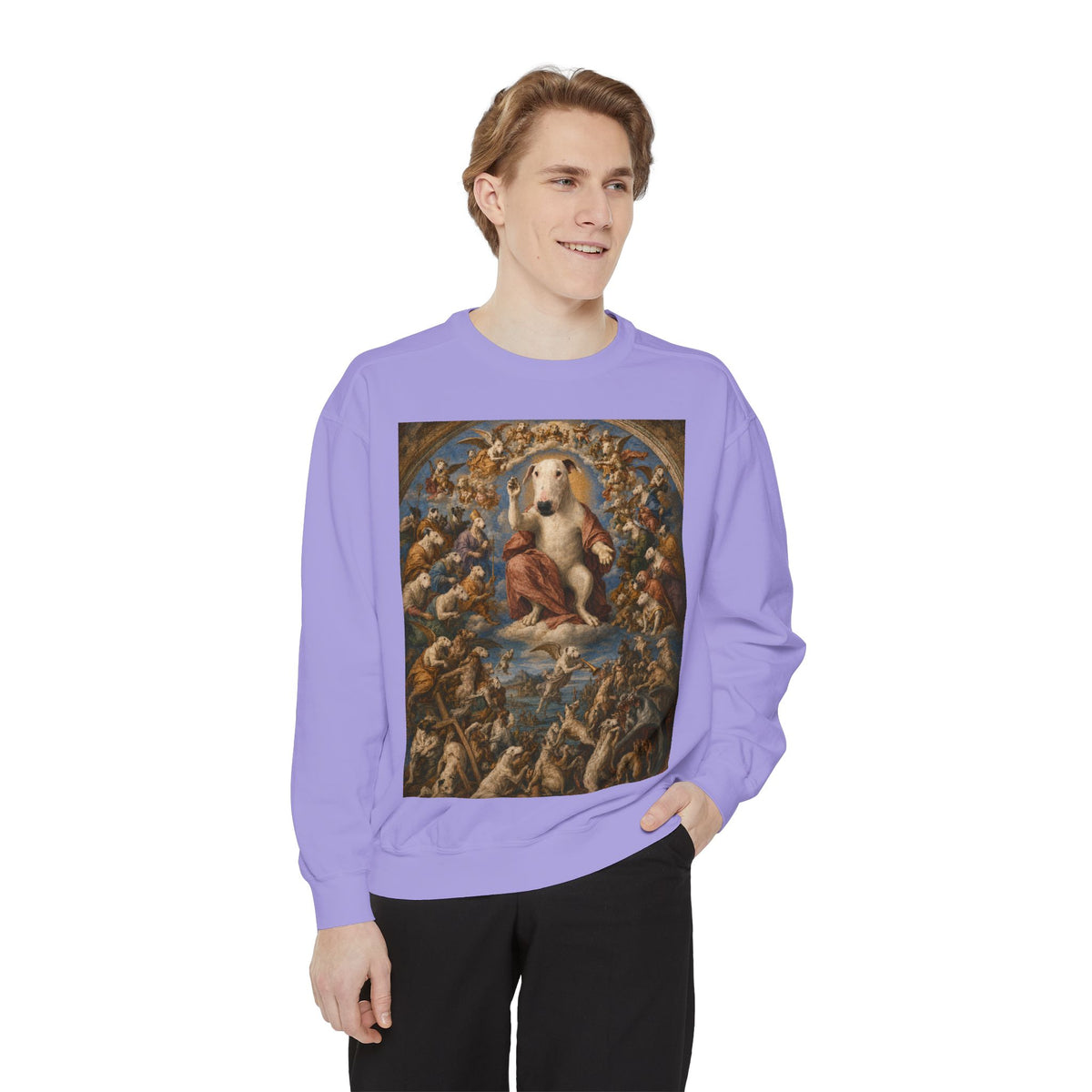 Bull Terrier The Last Judgement — after Michelangelo, 1541 | Crewneck