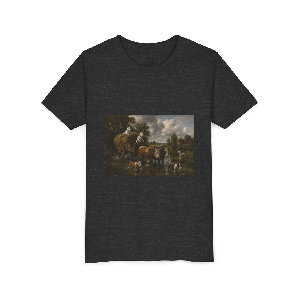 Bull Terrier The Hay Wain — after John Constable, 1821 | Youth Tee