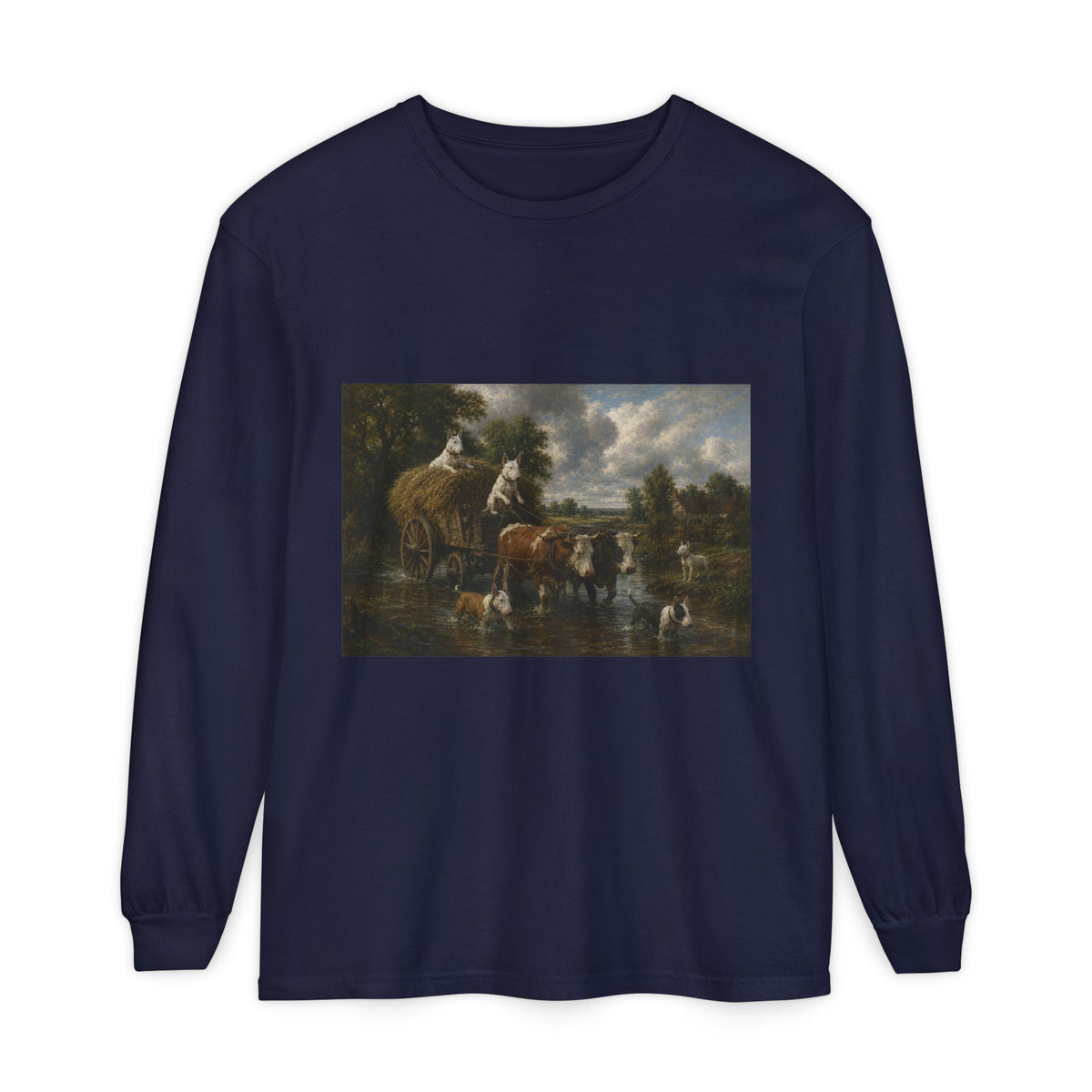 Bull Terrier The Hay Wain — after John Constable, 1821 | Long Sleeve
