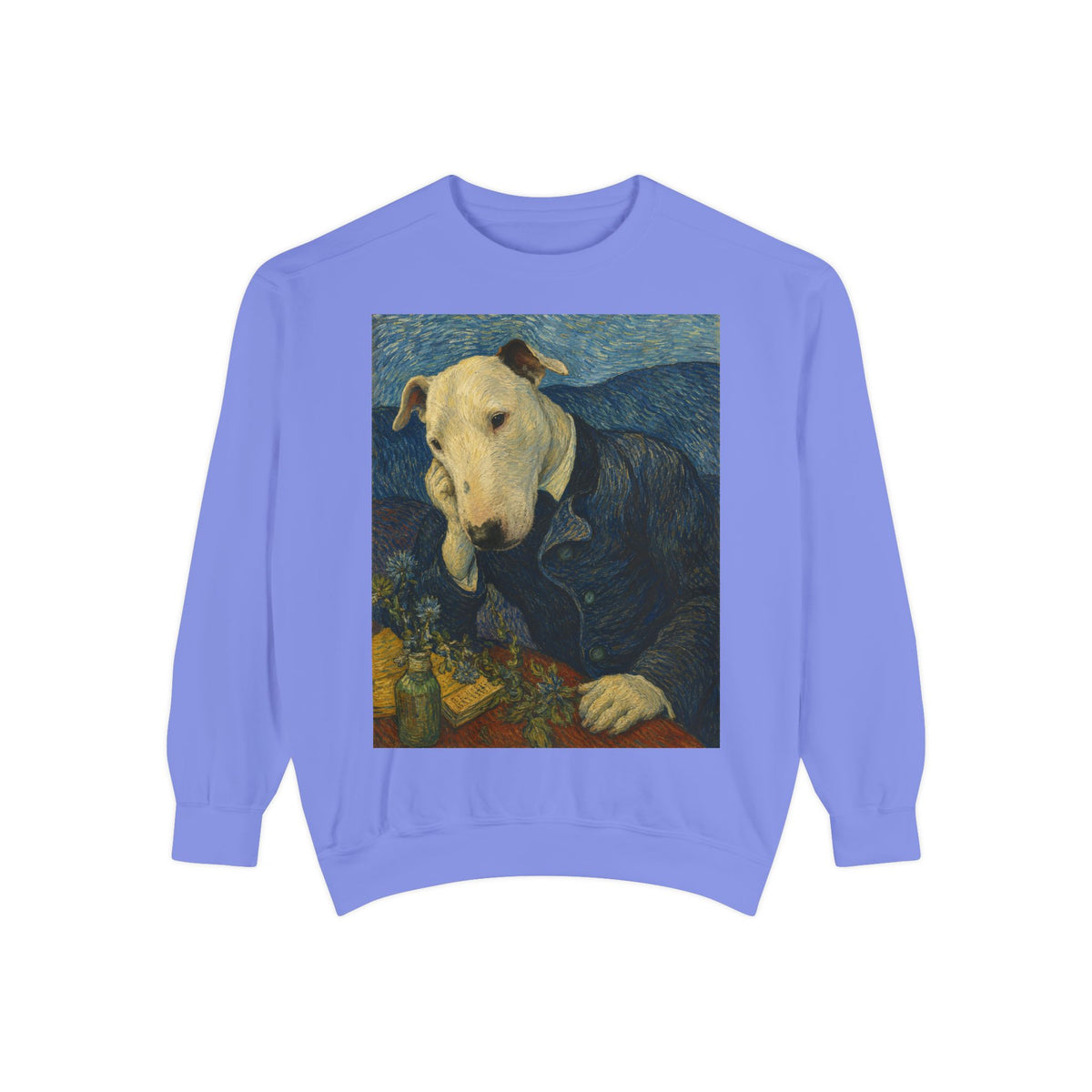 Bull Terrier Portrait of Doctor Gachet — after Vincent van Gogh, 1890 | Crewneck