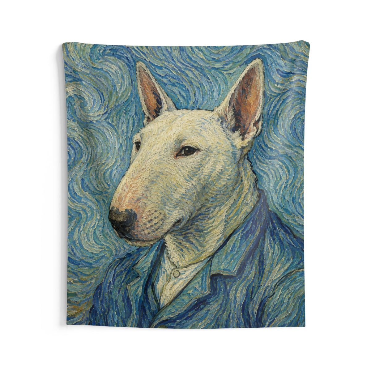 Bull Terrier Self-Portrait — after Vincent van Gogh, 1889 | Tapestry