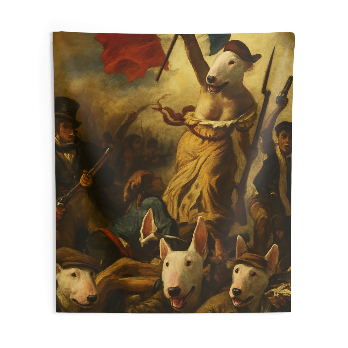 Bull Terrier Liberty Leading the People — after Eugene Delacroix, 1830 | Tapestry
