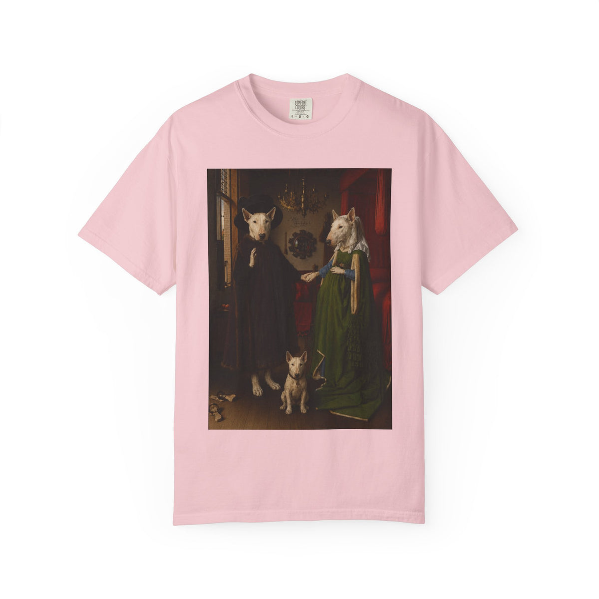 Bull Terrier The Arnolfini Portrait — after Jan van Eyck, 1434 | Garment-Dyed Tee