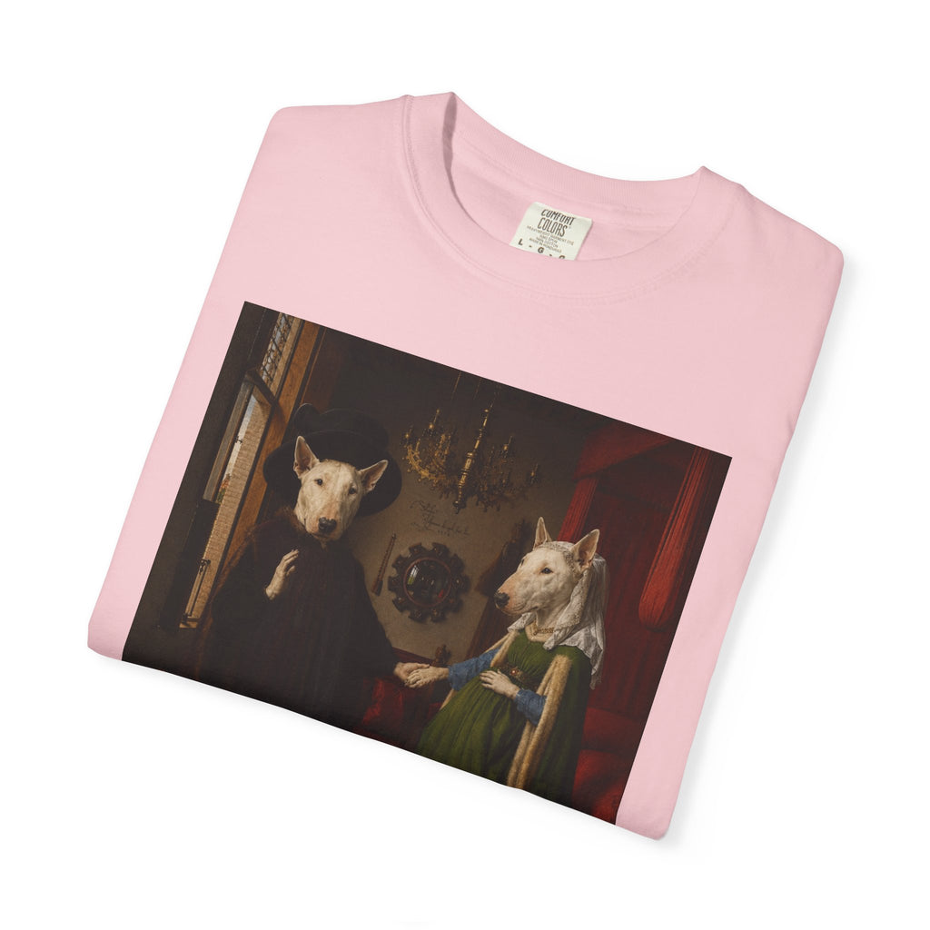Bull Terrier The Arnolfini Portrait — after Jan van Eyck, 1434 | Garment-Dyed Tee