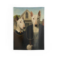 Bull Terrier American Gothic — after Grant Wood, 1930 | Tapestry