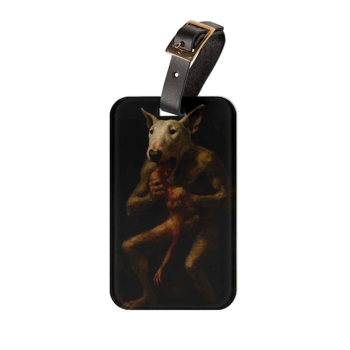 Bull Terrier Saturn Devouring His Son — after Francisco Goya, c.1823 | Luggage Tag