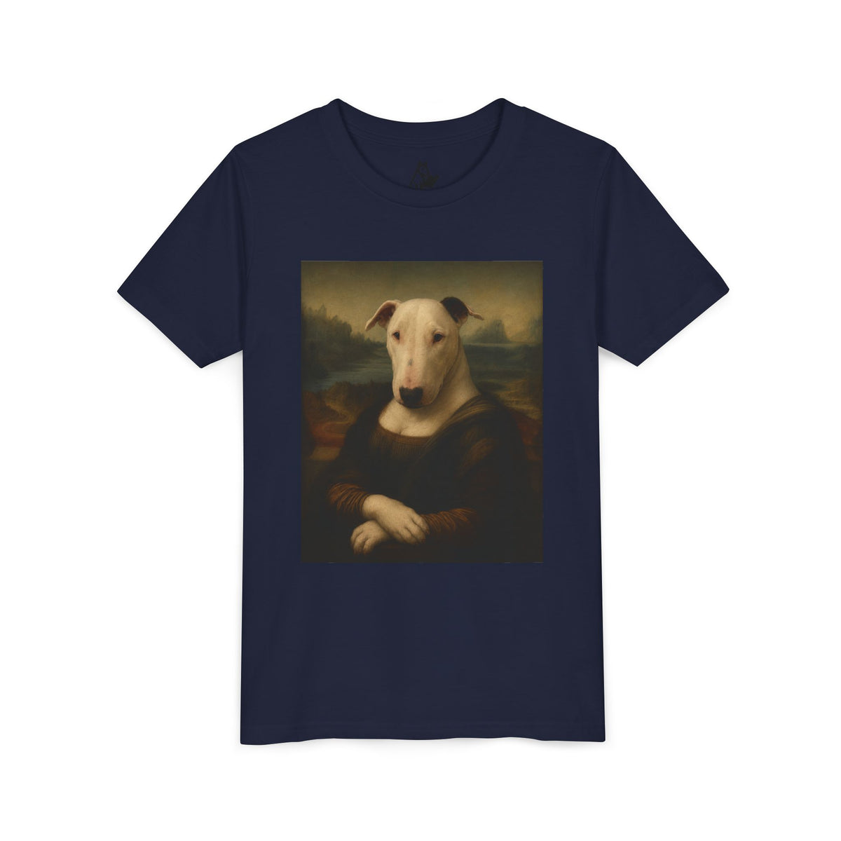 Bull Terrier Mona Lisa — after Leonardo da Vinci, c.1503 | Youth Tee
