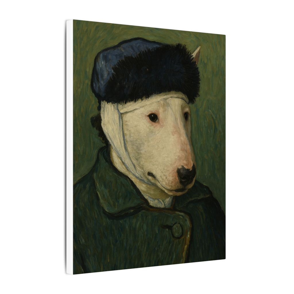Bull Terrier Self-Portrait with Bandaged Ear — after Vincent van Gogh, 1889 | Canvas