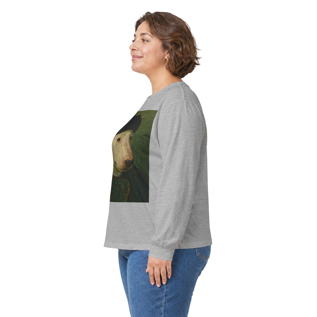 Bull Terrier Self Portrait Bandaged Ear — after Vincent van Gogh, 1889 | Long Sleeve