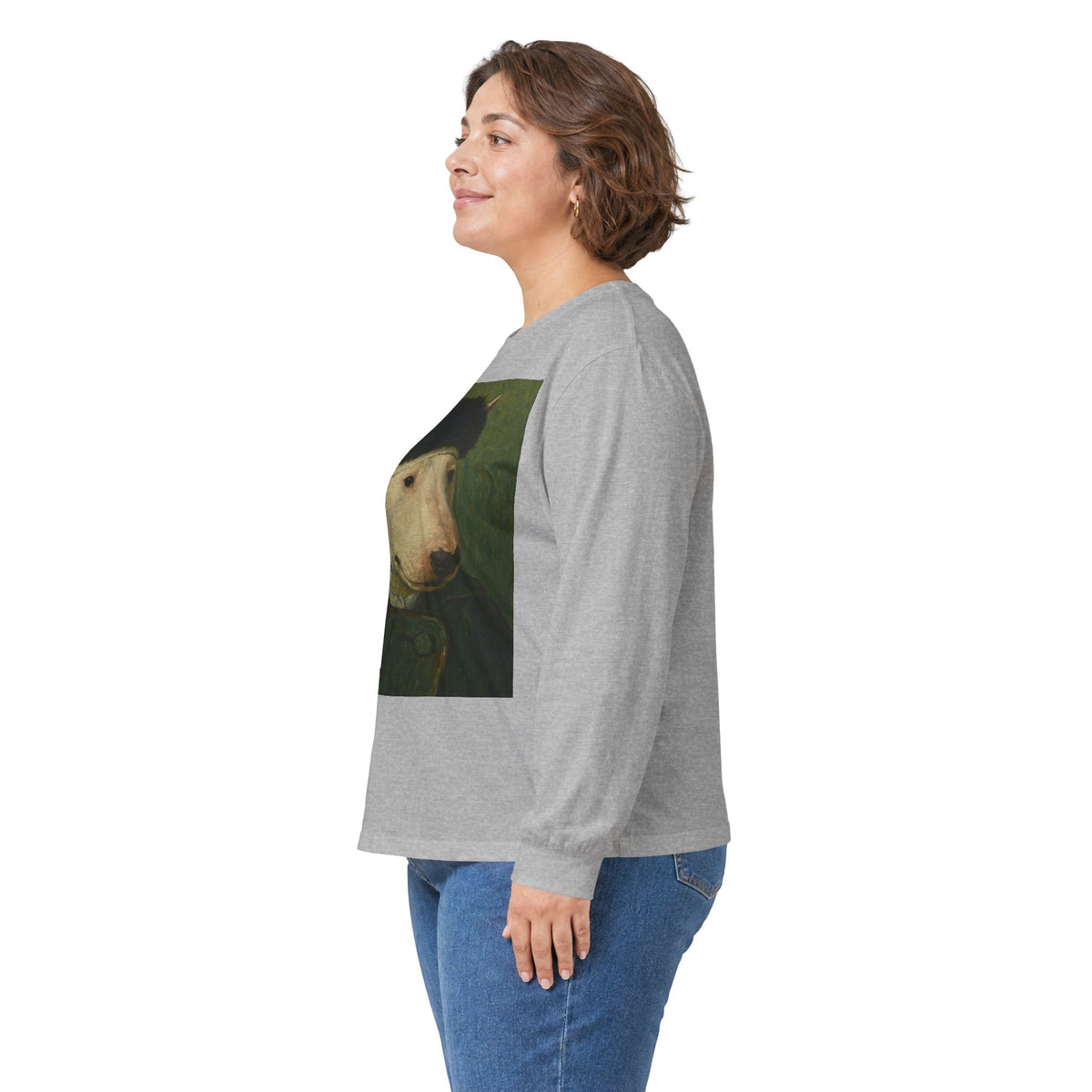 Bull Terrier Self Portrait Bandaged Ear — after Vincent van Gogh, 1889 | Long Sleeve