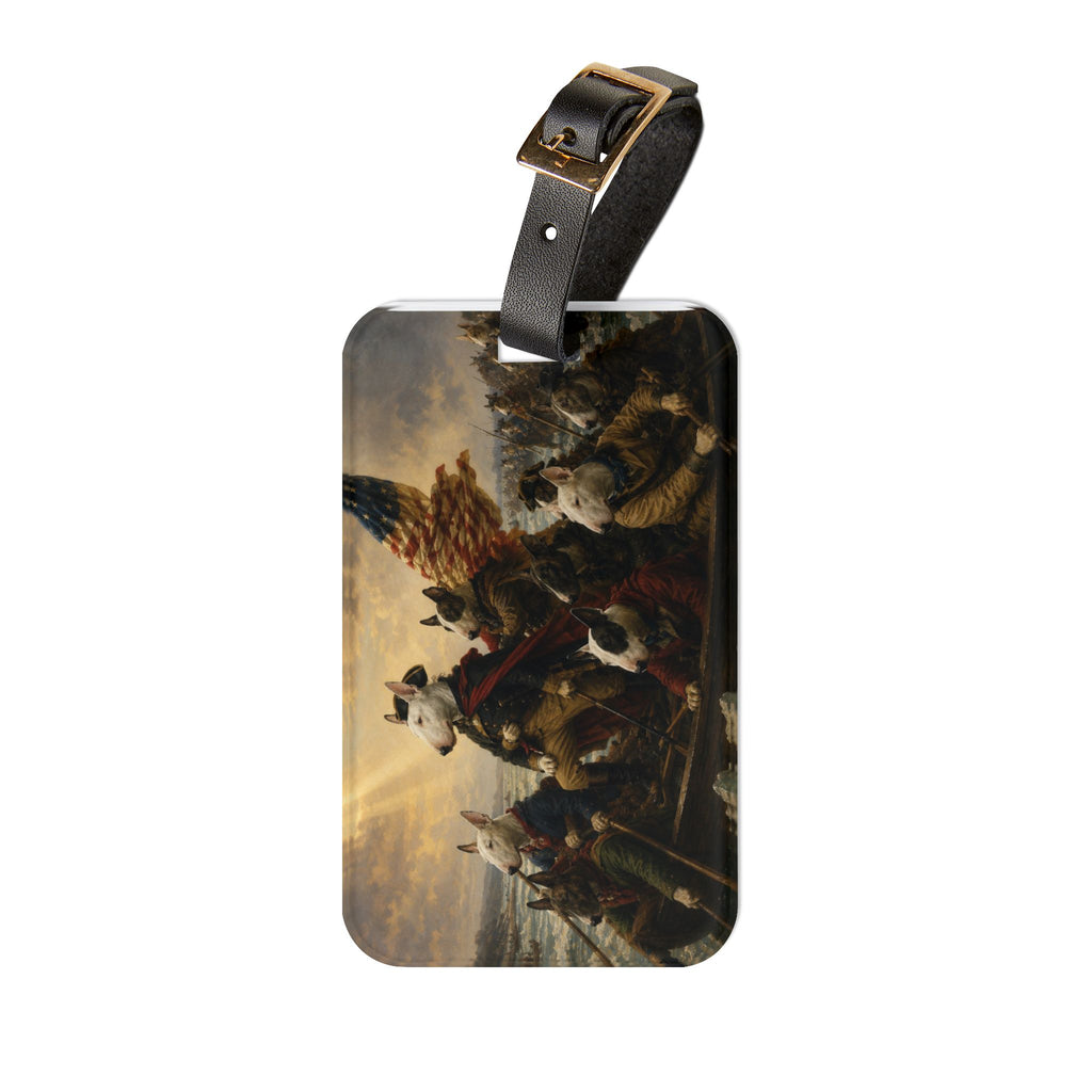 Bull Terrier Washington Crossing the Delaware — after Emanuel Leutze, 1851 | Luggage Tag