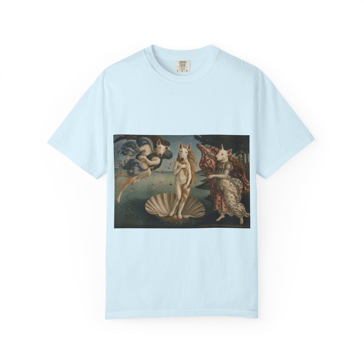 Bull Terrier The Birth of Venus — after Sandro Botticelli, c.1485 | Garment-Dyed Tee