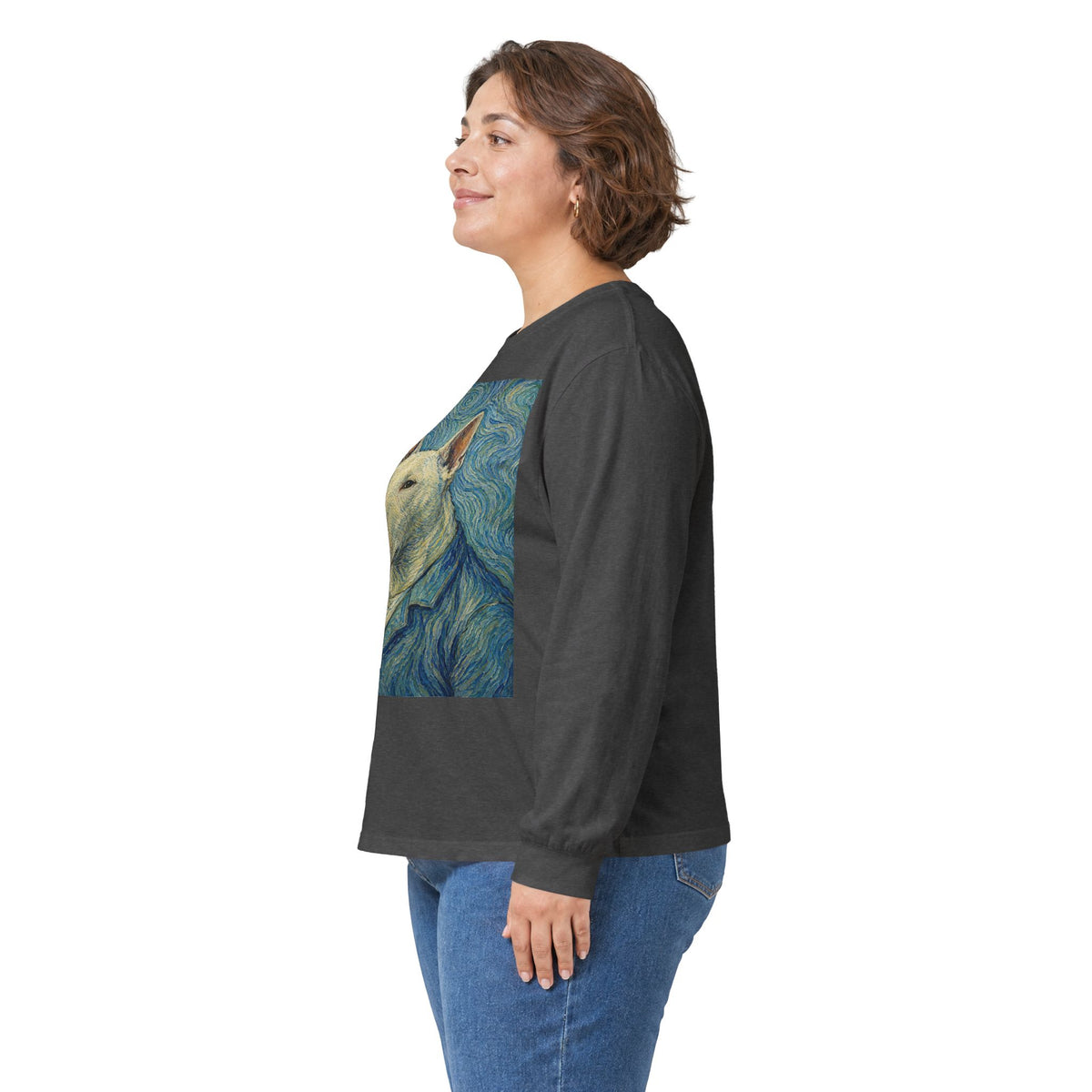 Bull Terrier Self Portrait — after Vincent van Gogh, 1889 | Long Sleeve