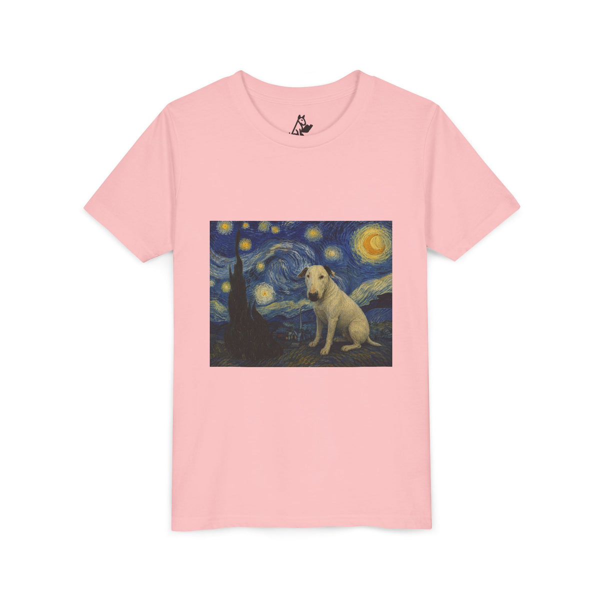 Bull Terrier The Starry Night — after Vincent van Gogh, 1889 | Youth Tee