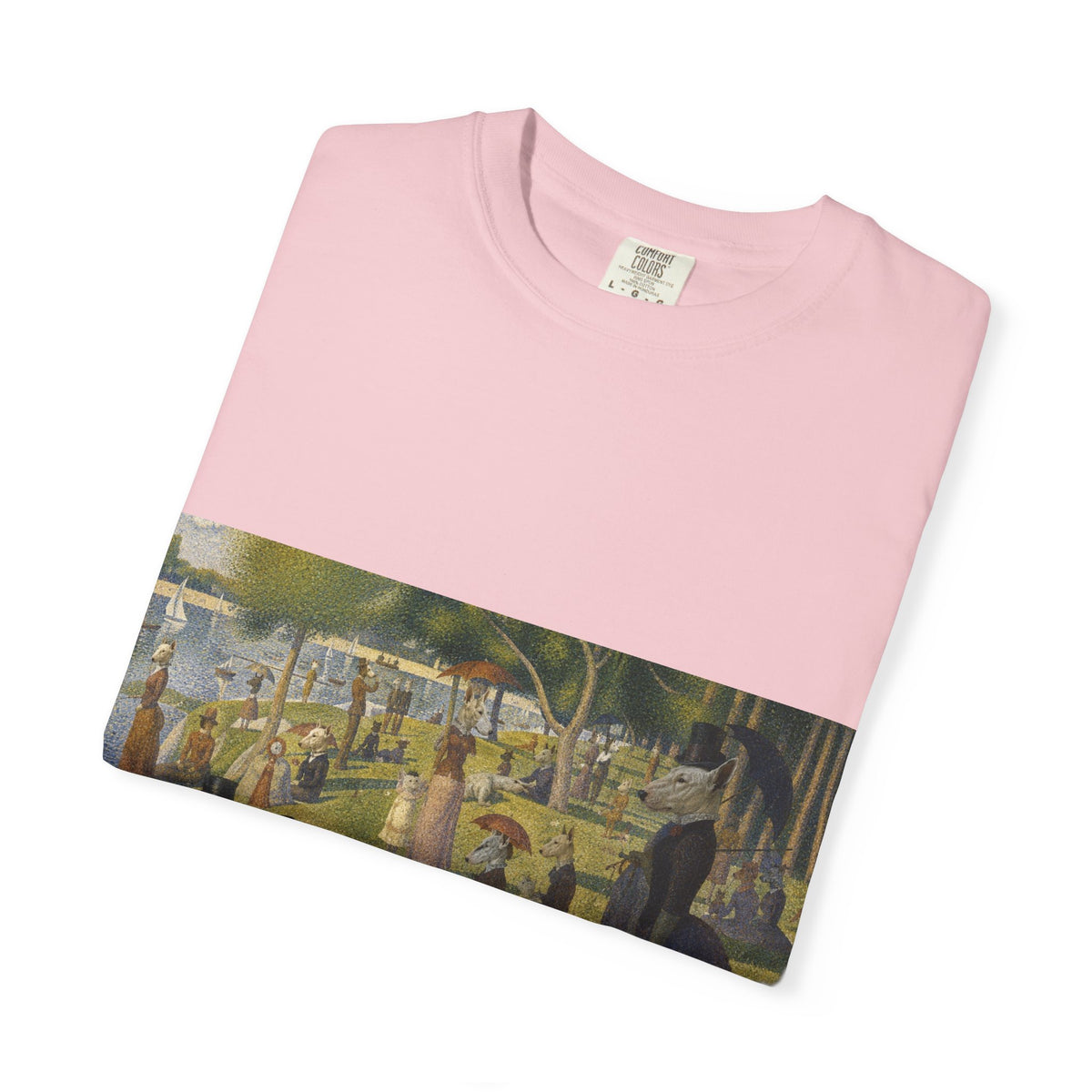Bull Terrier A Sunday Afternoon on La Grande Jatte — after Georges Seurat, 1886 | Garment-Dyed Tee