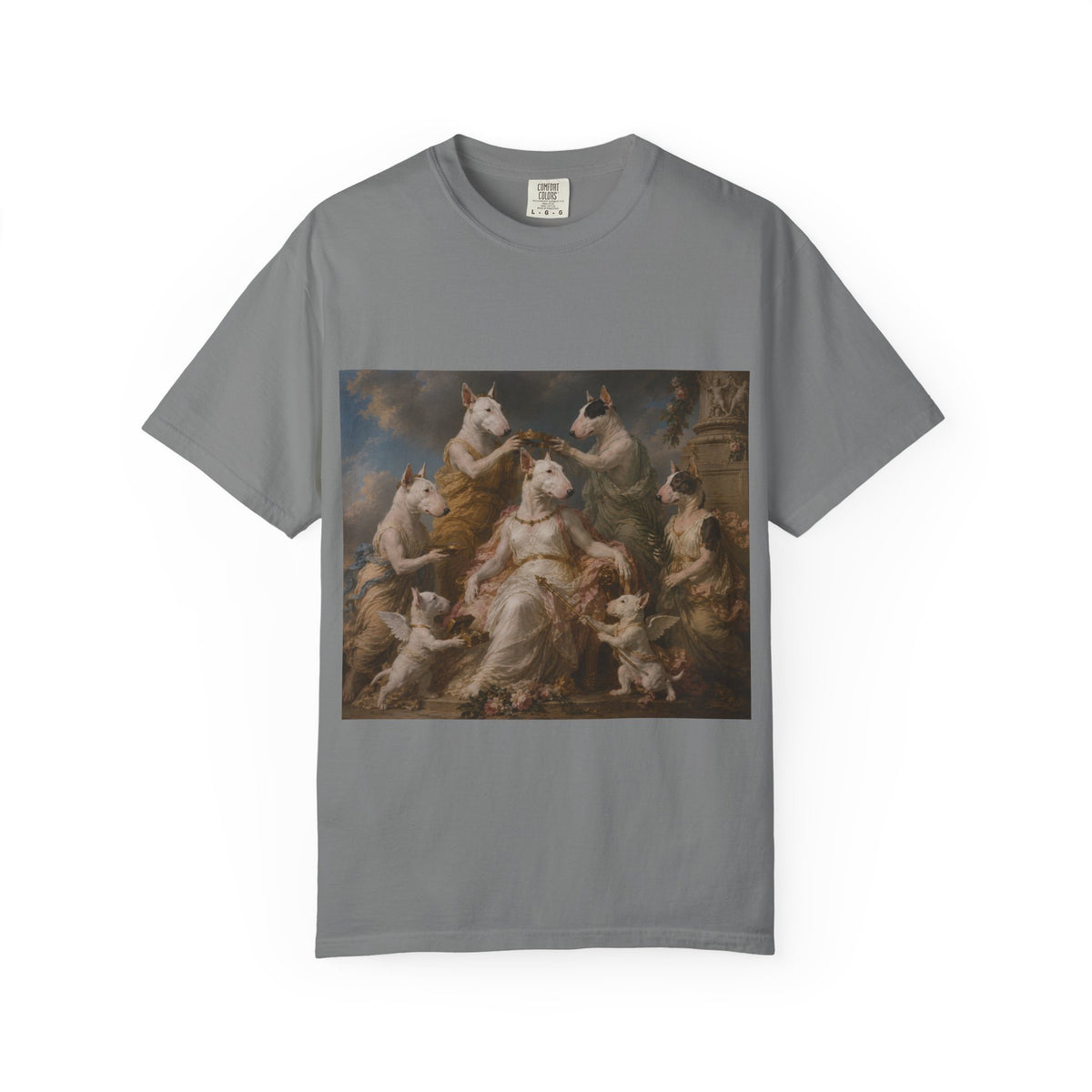 Bull Terrier Themire Crowned by the Graces — after the Sevres Manufactory, 1777 | Garment-Dyed Tee