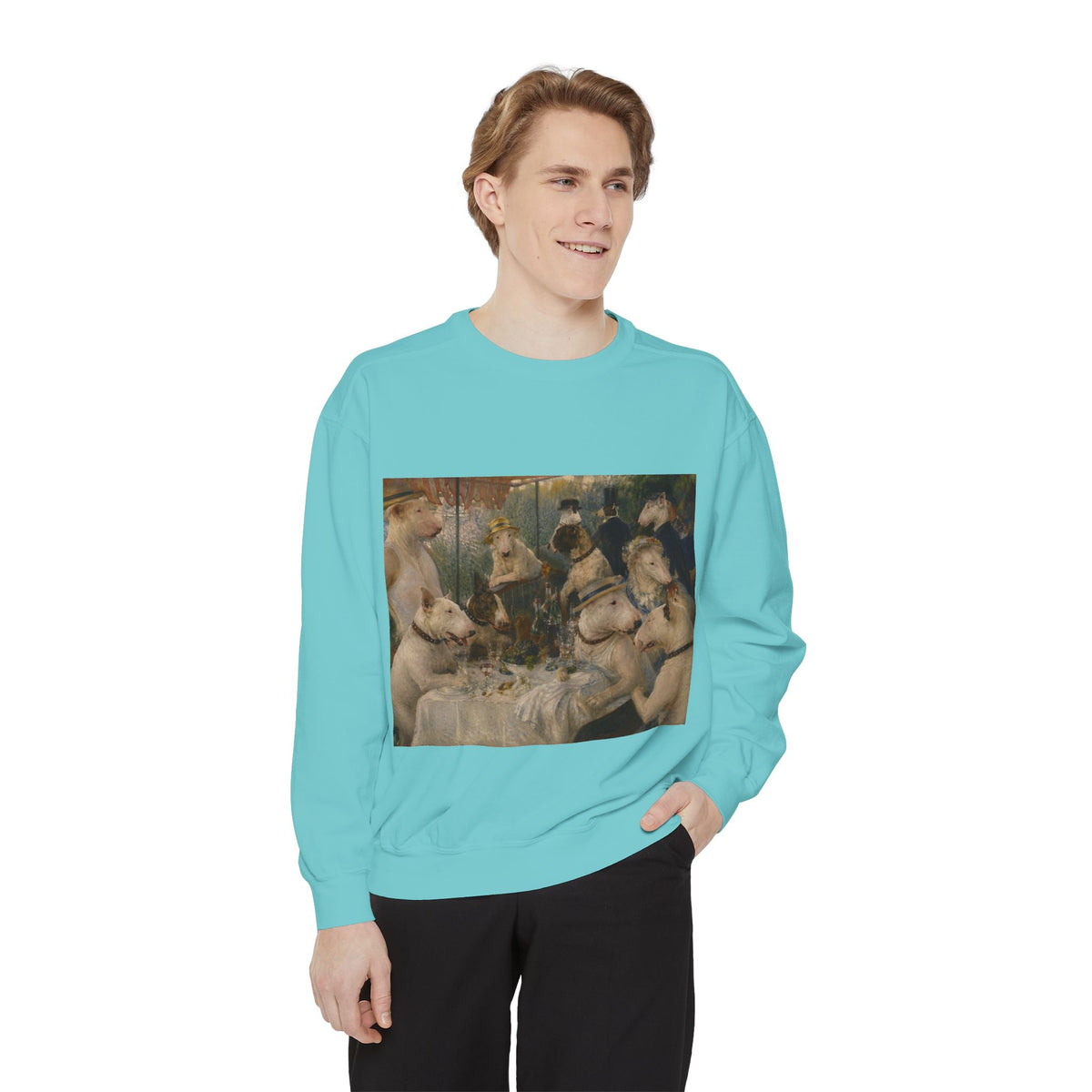 Bull Terrier Luncheon of the Boating Party — after Pierre-Auguste Renoir, 1881 | Crewneck