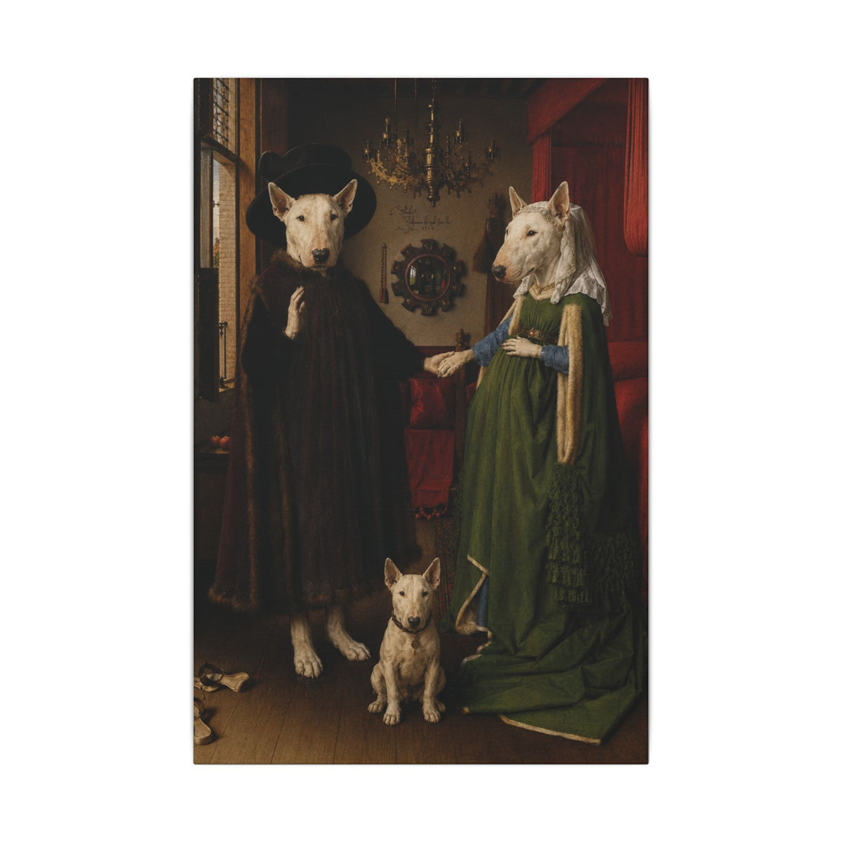 Bull Terrier The Arnolfini Portrait — after Jan van Eyck, 1434 | Canvas