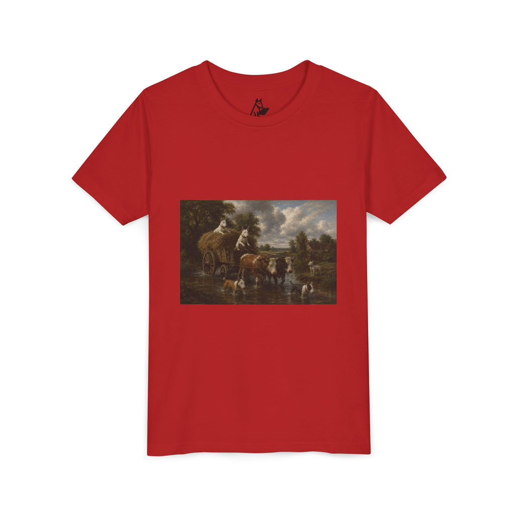 Bull Terrier The Hay Wain — after John Constable, 1821 | Youth Tee