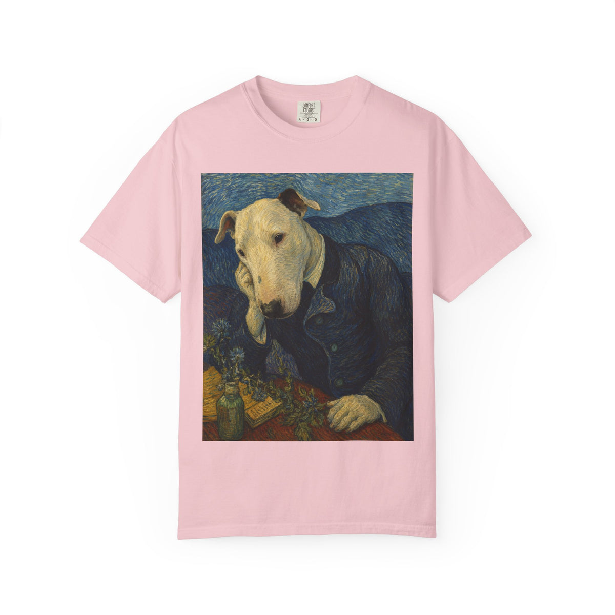 Bull Terrier Portrait of Doctor Gachet — after Vincent van Gogh, 1890 | Garment-Dyed Tee