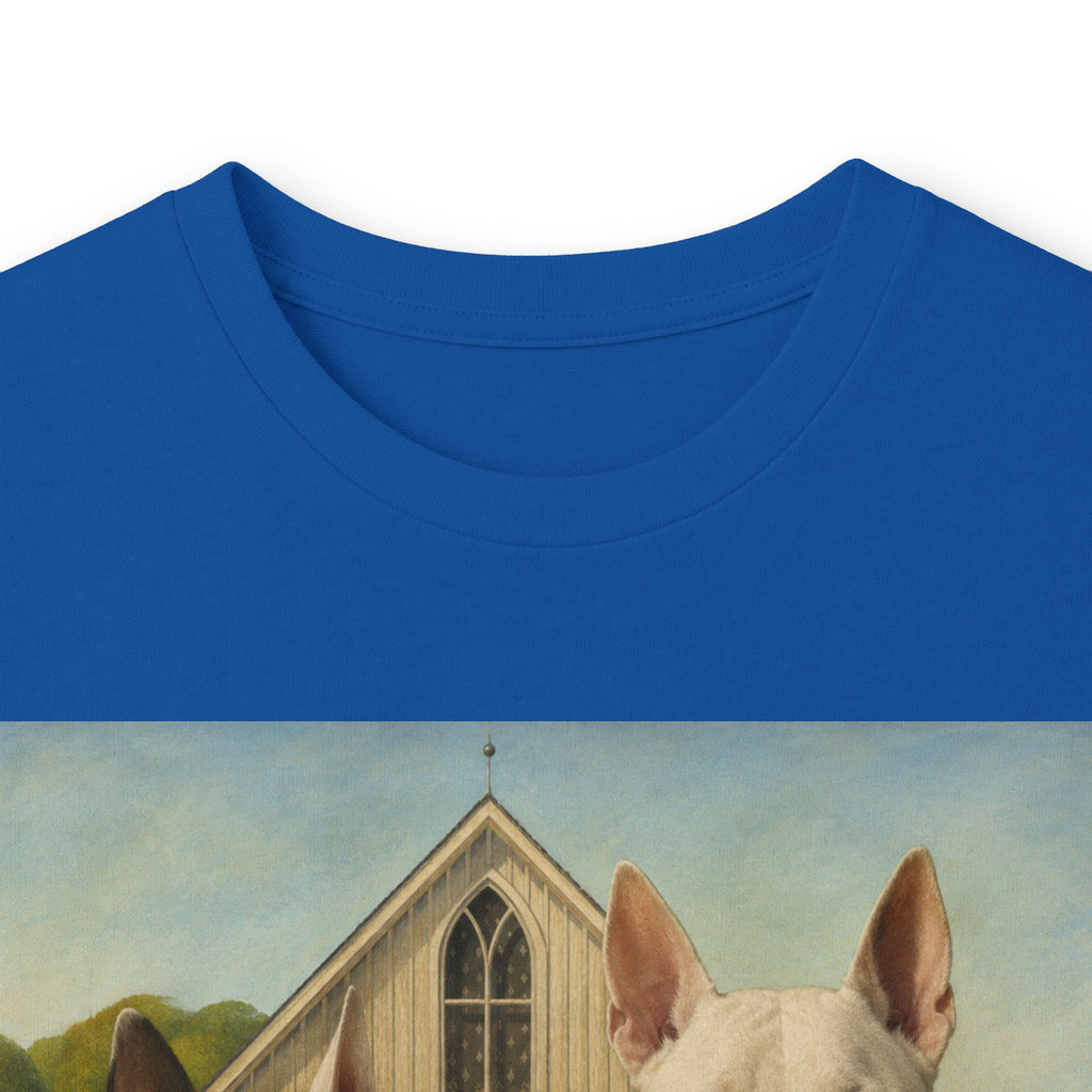 Bull Terrier American Gothic — after Grant Wood, 1930 | Long Sleeve