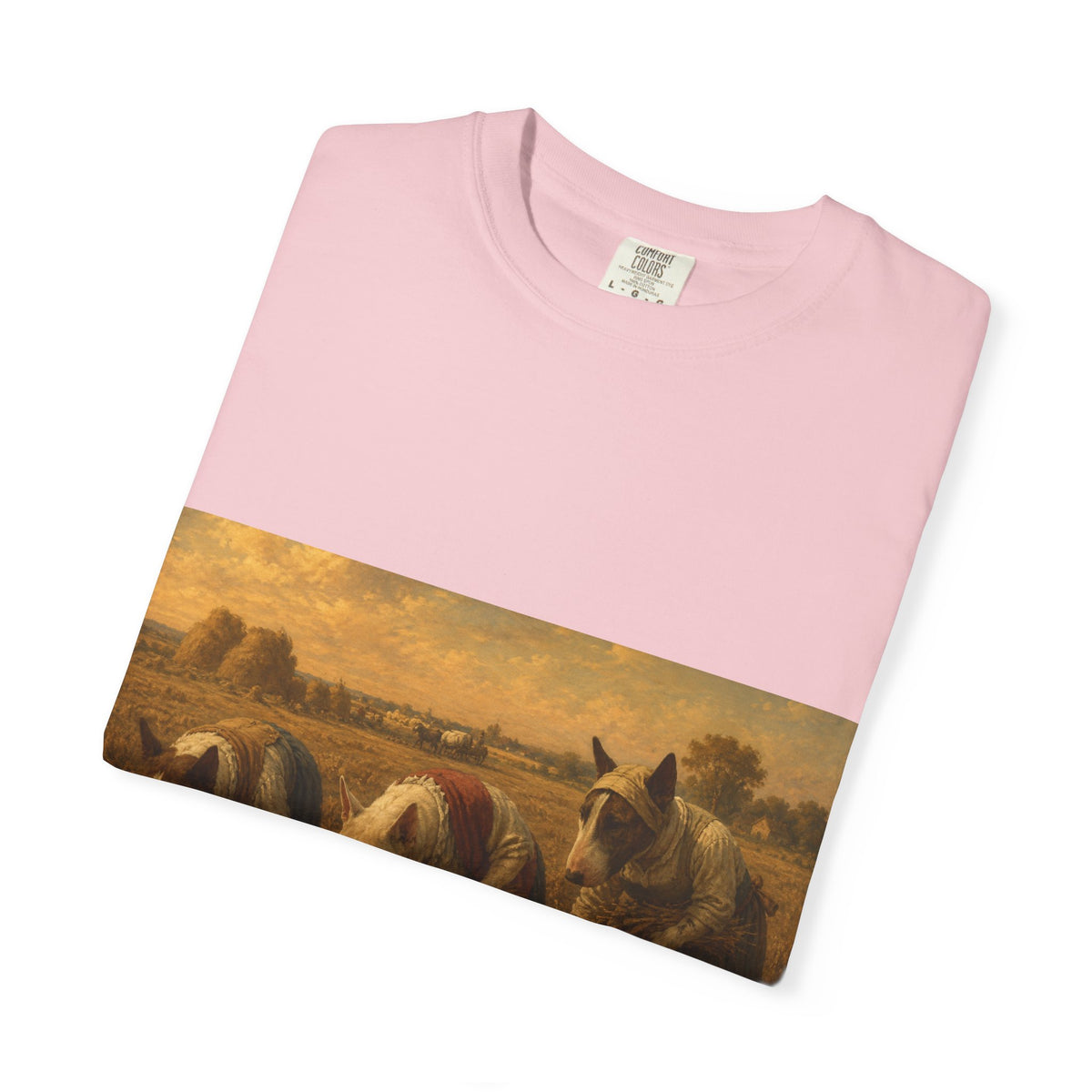 Bull Terrier The Gleaners — after Jean-Francois Millet, 1857 | Garment-Dyed Tee